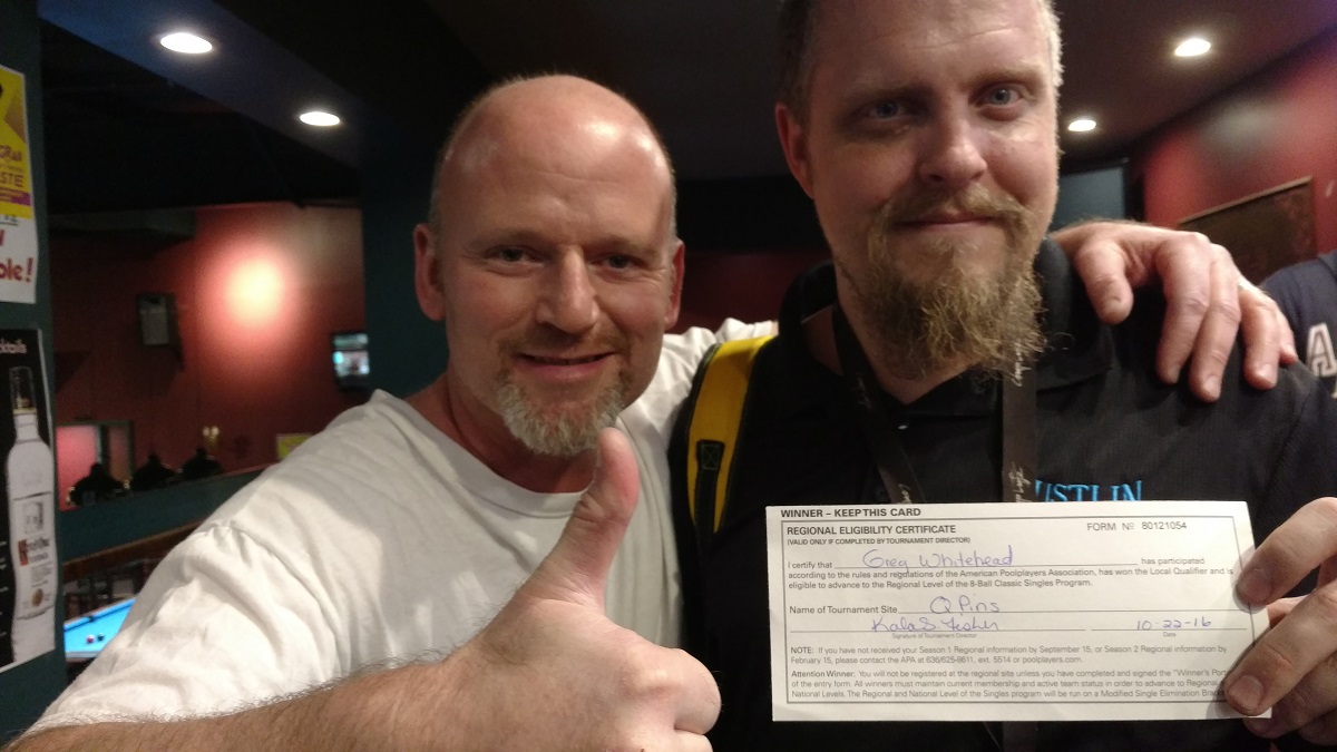 Ken Roy and I with my Regional Elegibility Card